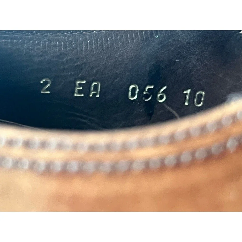 Prada leather Shoes Men 10 Brown Lace Oxford - Picture 7 of 12